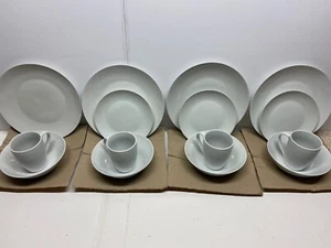 15 Piece Pure White Dish Microwavable Dinnerware Set Porcelain Kitchen Utensils - Picture 1 of 3