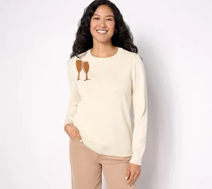 Studio Park x Alberti Popaj Damen Icon Pullover Champagner L Neu - Bild 1 von 1