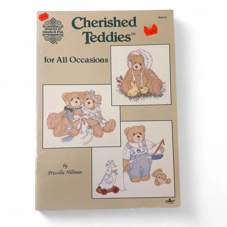 Cherished Teddies for All Occasions PRISCILLA HILLMAN libro de punto de cruz 81 DMC Foto 1 de 4