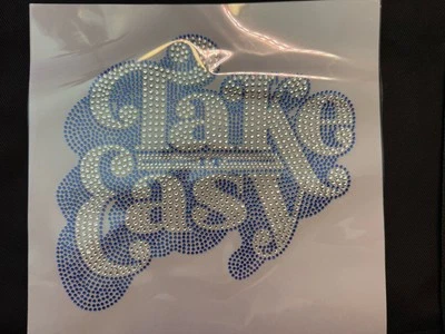 TAKE IT EASY CRYSTALS RHINESTONE TRANSFER  IRON ON DIY NEW 8x7.4” BLING - Image 1 of 2