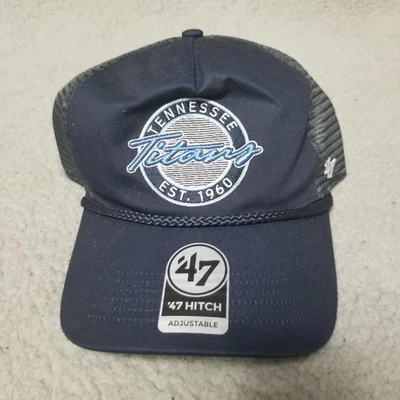 Tennessee Titans Hat Cap Snap Back Mens One Size Navy NFL Football Trucker - Image 1 of 4
