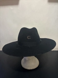Charlie 1 Pferd schwarz Cowboyhut Lederband Biber Filz Western USA Medium - Bild 1 von 6