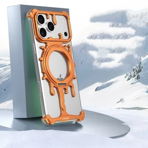New Orange Magnetic Cooling Stand Phone Case for Apple iPhone 17 Pro/17 Pro Max - Picture 1 of 5