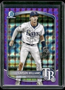 2025 Bowman Chrome Carson Williams /250 Prospects Purple Geometric #BCP-234 - Picture 1 of 2