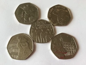 Comemorative 50p x 5 Job Lot. - Picture 1 of 2