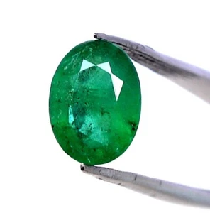 6.80x7.20 MM Zertifiziert Natürlicher Smaragd Oval Cut 1.75 Cts Facettiert Lose - Picture 1 of 6