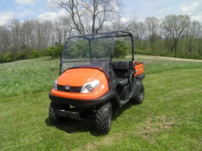 Kubota RTV 400/500/520 2 Piece Lexan Windshield w/ Quick Straps and Dual Vents - Изображение 1 из 4