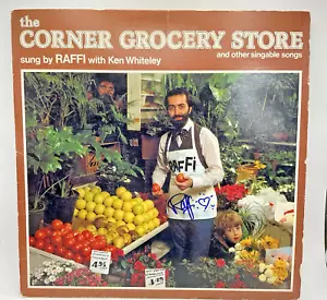 Autographed Raffi Vinyl Record The Corner Grocery Store 1979 SL-0207 LP untested - Imagen 1 de 7