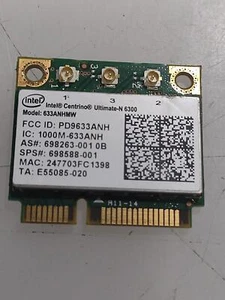 INTEL 633ANHMW ULTIMATE-N 6300 WLAN DRAHTLOS A/B/G/N WIFI KARTE SKU# 215448 - Bild 1 von 1
