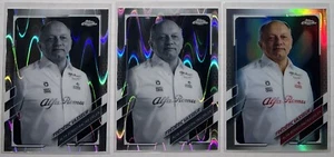 2021 Topps Chrome Formula 1 Lot Of 3 Frédéric Vasseur Refractor & Ray Wave(2) - Picture 1 of 2