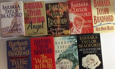 Barbara Taylor Bradford Romance Novel Book Lot 9 - Image 1 of 4
