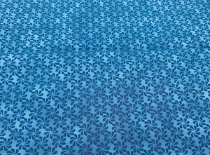 "Wiggle Waggle Floral Breeze" Fabric Fat Quarter By Legacy Studio Blue On Blue - Picture 1 of 10
