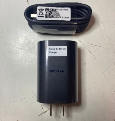 Nuevo Cargador de Pared USB Rápido Nokia + Cable USB-C a USB-A de 3 pies Foto 1 de 2