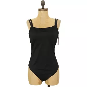 Traje de baño ANDIE The Rockaway de una pieza L traje de baño #AO261 negro nuevo con etiquetas B77 - Imagen 1 de 6
