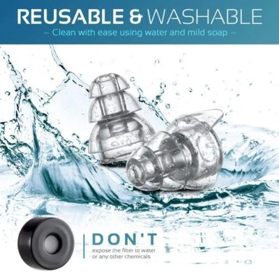 MUMBA New High Fidelity Ear Plugs 24dB Advanced Filter Technology Ear Protection