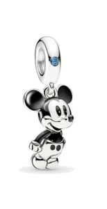 Charm Anhänger925 Silber für alle gängigen Gliederarmbänder Mickey Mouse hängend - Bild 1 von 3