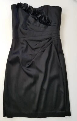 White House Black Market Black Dress Women's Strapless Sweetheart Neck Size 6 - Image 1 of 4