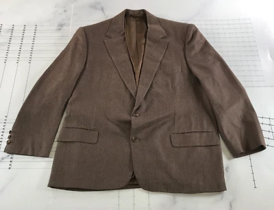 Holland & Sherry Sport Coat Mens 46R Brown Two Button Wool Tweed - Image 1 of 4