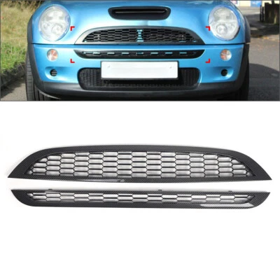 US 2xABS Front Bumper Grille Mesh For BMW Mini Cooper S R50 R52 R53 2001-2006 Foto 1 de 4
