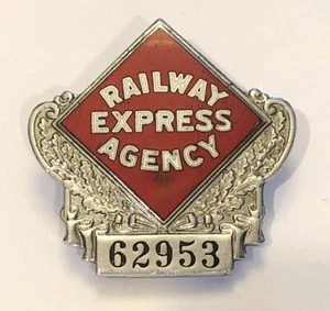 Vintage Railway Express Agency Hat  Badge  - Picture 1 of 2