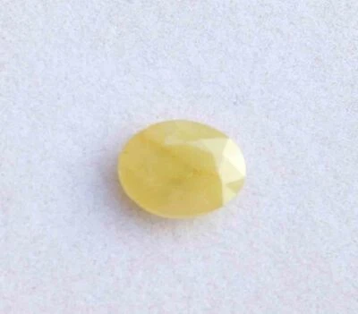 Zafiro amarillo mina natural de 3,50 quilates corte facetado ovalado VVS piedra preciosa suelta Foto 1 de 2