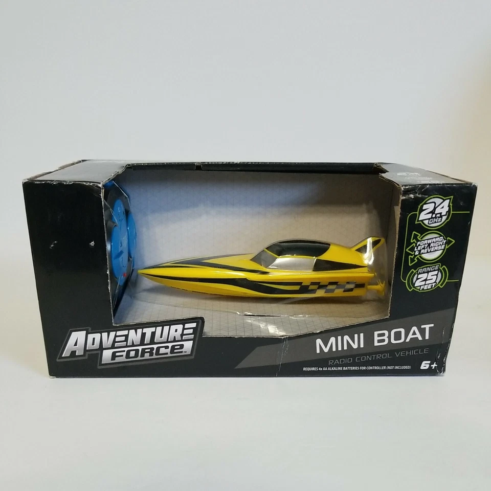 Adventure Force Mini Boat Yellow Wave Racer Radio Control Vehicle RC Speedboat