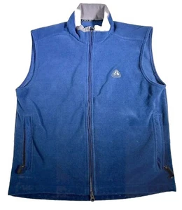 Nike ACG2 Fleece Vest Youth L (12-14) Navy Blue ZipUp ThermaFit Outdoor Hiking - Picture 1 of 15