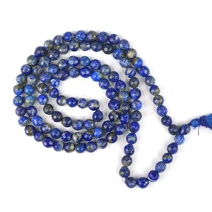 Lapis Lazuli Mala/Necklace Diamond Cut 6 mm Crystal Stone Mala for Reiki - Picture 1 of 3