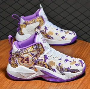 Men's High-Top Basketball Shoes, Comfy & Durable Non-Slip Sports Sneakers - Picture 1 of 18