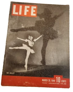 March 20, 1944 LIFE Magazine Ballet Cover Advertising ads FREE S/H 3 19 ad 1940s - Picture 1 of 15