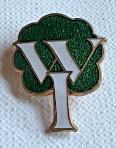W.I. INSIGNIA PRENDEDOR VINTAGE ESMALTE ÁRBOL INSTITUTO MUJER - Imagen 1 de 3