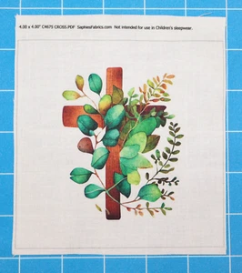 Cross 100% Cotton Fabric Panel Square Quilting Square C4675 - Picture 1 of 3