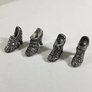 4 New View Pewter High Heel Boots Womens Shoes Decor Small - Picture 1 of 9