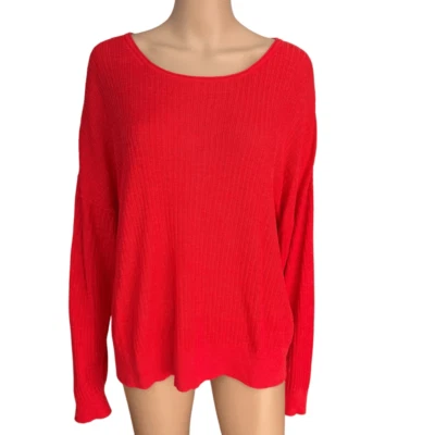 Banana Republic red linen blend sweater size XL - Image 1 of 4