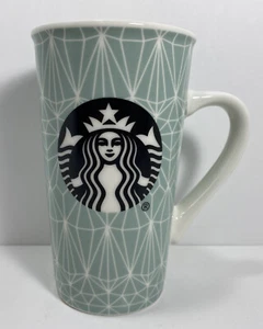 Starbucks Mug Cup Mermaid Logo Mint Green Geometric 16 Oz Grande Rare Excellent! - Bild 1 von 7