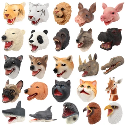 Niños Niñas Marionetas de Mano Látex Animal Realista Niños Halloween Fiesta Favor Juguetes Foto 1 de 4