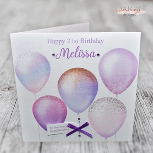 Personalised Female Girls Birthday Card Friend Daughter Granddaughter Niece - Picture 1 of 9