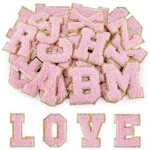 52Pcs Self Adhesive Chenille Letter Patches A-Z Chenille Letters for Clothing... - Picture 1 of 6