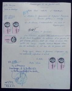 French Guinee AOF document revenues 1953 fiscal - Picture 1 of 1