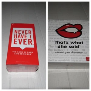 That's What She Said Innuendo And Never Have I Ever Card Game Set New Sealed - Picture 1 of 7