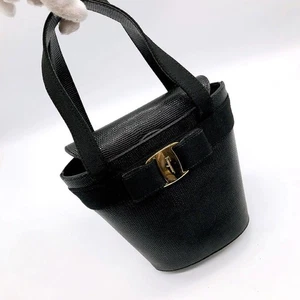 Auténtico Bolso de Mano Salvatore Ferragamo Vara Cinta Cuero Negro - Imagen 1 de 24