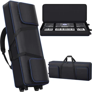 Custodia tastiera 61 tasti con ruote (40,5" * 16,5" * 5,5"), 61 tasti tastiera pianoforte... - Foto 1 di 7