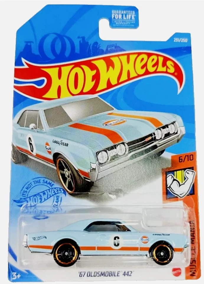 Oldsmobile 442 Gulf 2021 Hot Wheels '67 6/10 Muscle Mania 231/250 fundido a presión Foto 1 de 1