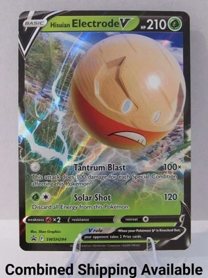 Hisuian Electrode V - SWSH294 SWSH: Sword & Shield Promo Cards NM Holo  8823 - Image 1 of 2