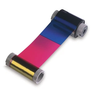 Fargo 86200 YMCKO Full-color Ribbon with Resin Black and Clear Overlay Panel - Picture 1 of 4