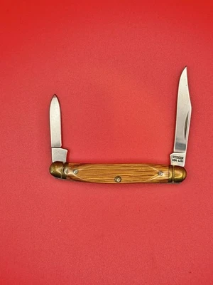 NUEVO SCHRADE + EE. UU. 3ª GENERACIÓN 2 HOJAS PLUMA MADERA PEQUEÑO CONGRESO Foto 1 de 3