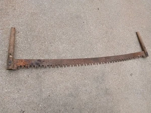 Vintage (2) Two Man Logging Timber Crosscut Saw 66”  - Picture 1 of 8