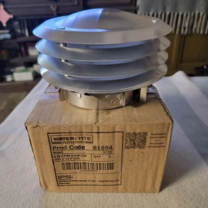 Water Tite 81694 3"- 5" Typ B Entlüftungskappe Silber Brandneu Open Box Dach - Bild 1 von 4