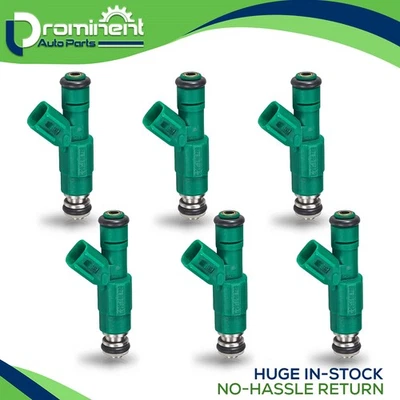 Set of 6 Fuel Injectors for 1998-2000 Plymouth Voyager 3.3L V6 FJ567 0280155789 - Image 1 of 4