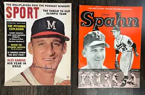 1964 signed WARREN SPAHN Sport Magazine & Exclusive Life Story Magazine - Picture 1 of 13